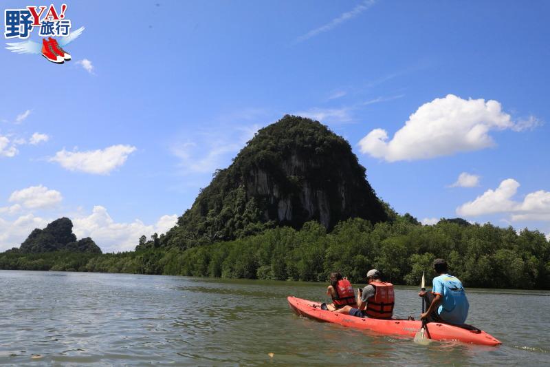 泰國喀比 獨木舟穿梭紅樹林 千年石灰岩洞秘境探險 @去旅行新聞網