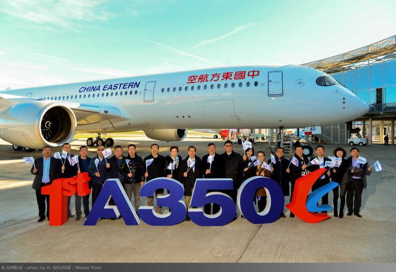 中國東方航空首架A350-900驚豔亮相 全球首發包廂式商務艙 @去旅行新聞網