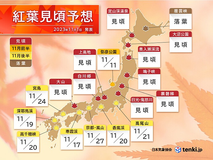 2023日本紅葉最前線第三回預測出爐！東京、京都11月底最美 @去旅行新聞網