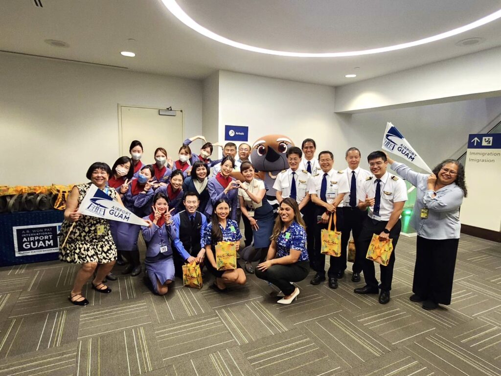 關島觀光局熱情迎接中華航空台北-關島首航旅客，夢幻度假勝地再度啟航！ @去旅行新聞網