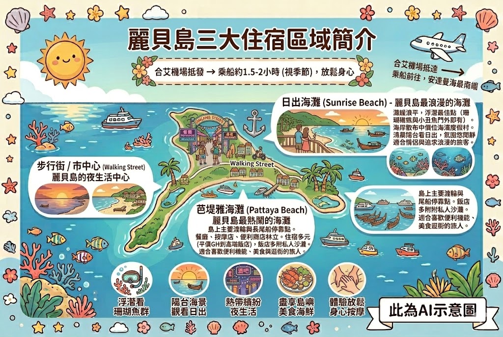 2026麗貝島住宿推薦｜10間高CP值海灘度假村與平價旅館，日出海灘、芭堤雅海灘怎麼選？