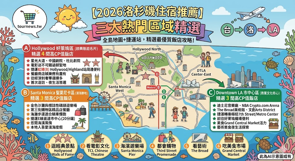 2026洛杉磯住宿推薦|10間交通便捷飯店精選 自由行必住清單 2026洛杉磯住宿推薦|10間交通便捷飯店精選 自由行必住清單 @去旅行新聞網
