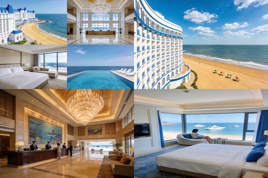 大連 Hilton Dalian Golden Pebble Beach Resort 大連金石灘魯能希爾頓度假酒店 合成圖