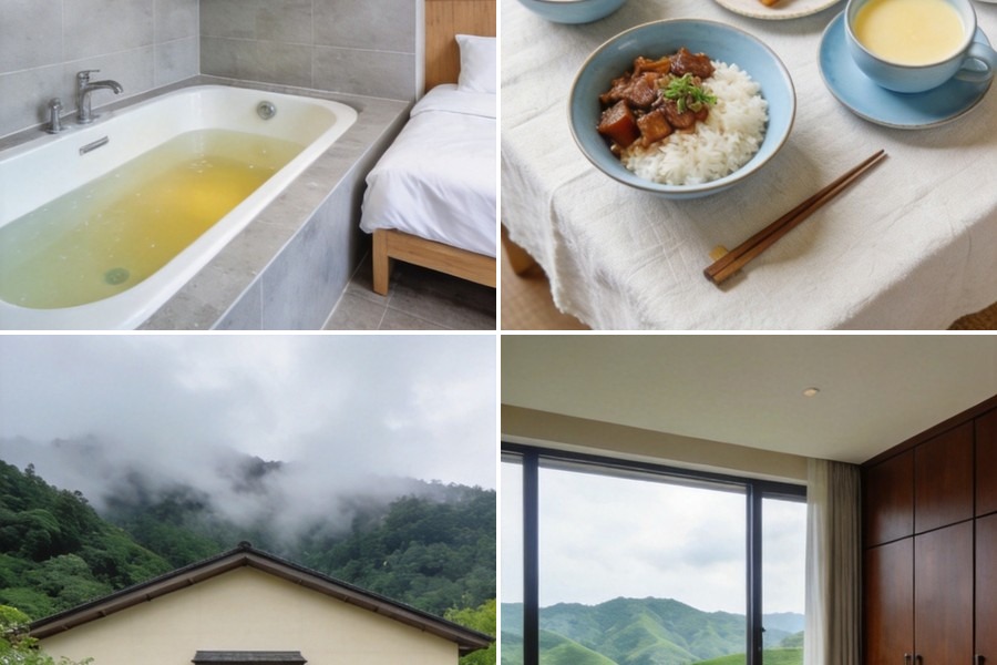 大埔硫磺溫泉商旅 房間溫泉浴缸