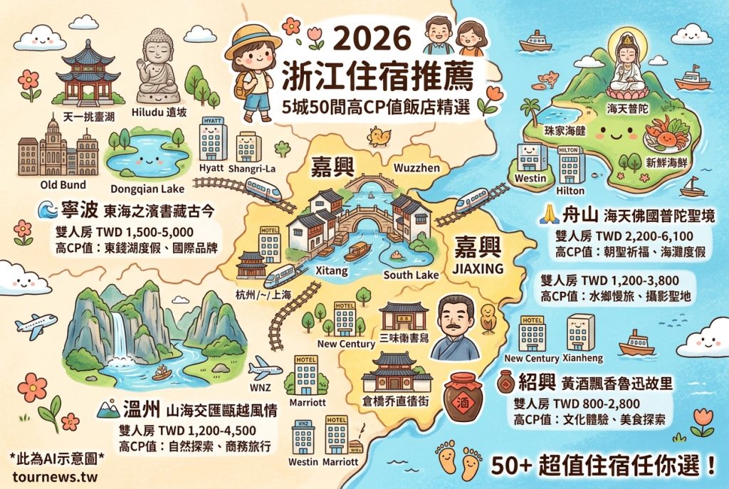 2026浙江住宿推薦|5城50間高CP值飯店精選 2026浙江住宿推薦|5城50間高CP值飯店精選 @去旅行新聞網