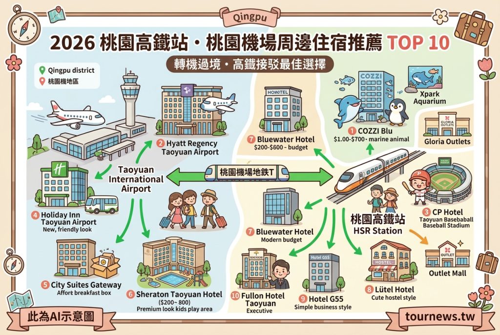 2026桃園高鐵站・桃園機場周邊住宿推薦 TOP 10｜轉機過境・高鐵接駁最佳選擇 @去旅行新聞網