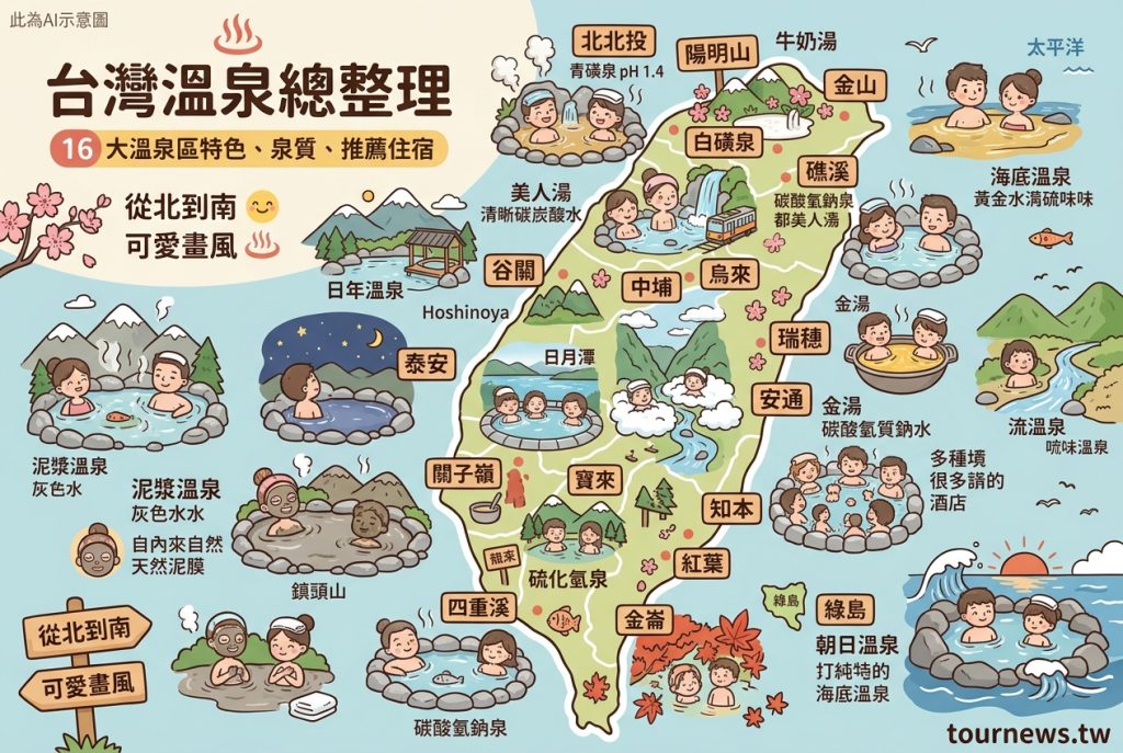 台灣溫泉總整理：從北到南 16 大溫泉區特色、泉質、推薦住宿一次看 @去旅行新聞網