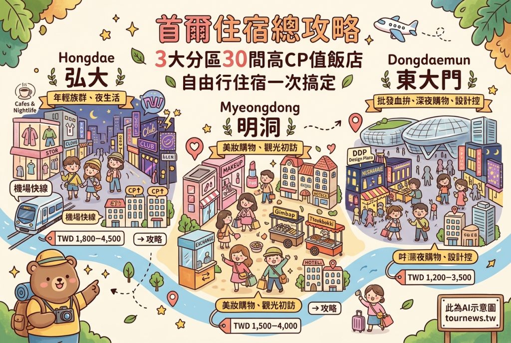 首爾住宿總攻略｜3大分區30間高CP值飯店，自由行住宿一次搞定 @去旅行新聞網