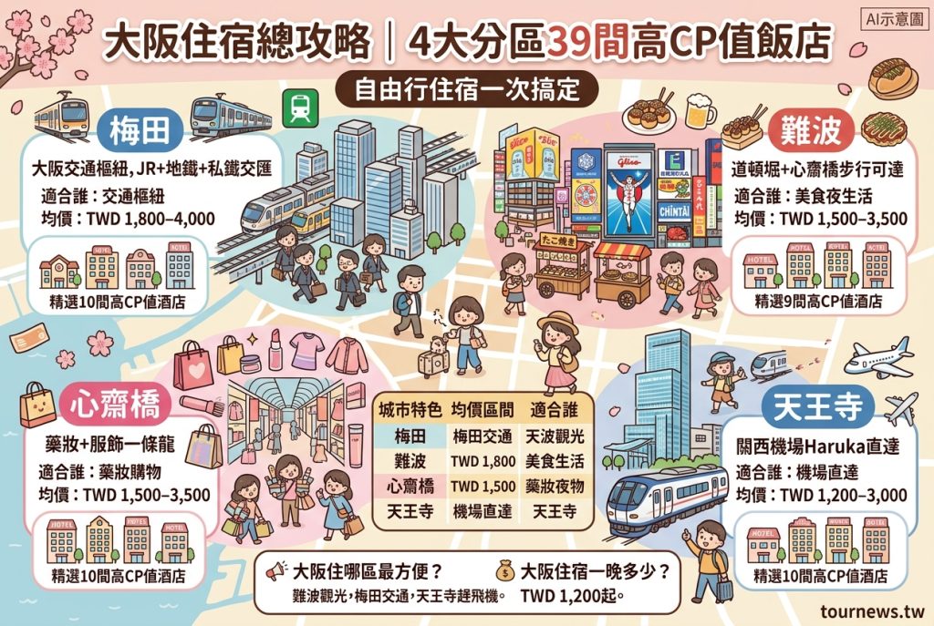 大阪住宿總攻略|4大分區39間高CP值飯店,自由行住宿一次搞定 大阪住宿總攻略|4大分區39間高CP值飯店,自由行住宿一次搞定 @去旅行新聞網