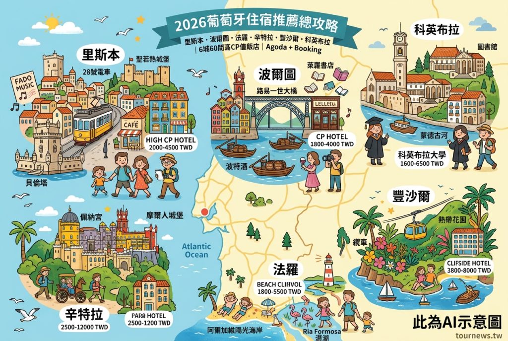 2026葡萄牙住宿推薦總攻略|里斯本・波爾圖・法羅・辛特拉・豐沙爾・科英布拉6城60間高CP值飯店 2026葡萄牙住宿推薦總攻略|里斯本・波爾圖・法羅・辛特拉・豐沙爾・科英布拉6城60間高CP值飯店 @去旅行新聞網