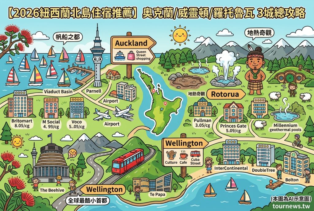 【2026紐西蘭北島住宿推薦】奧克蘭/威靈頓/羅托魯瓦3城總攻略 【2026紐西蘭北島住宿推薦】奧克蘭/威靈頓/羅托魯瓦3城總攻略 @去旅行新聞網