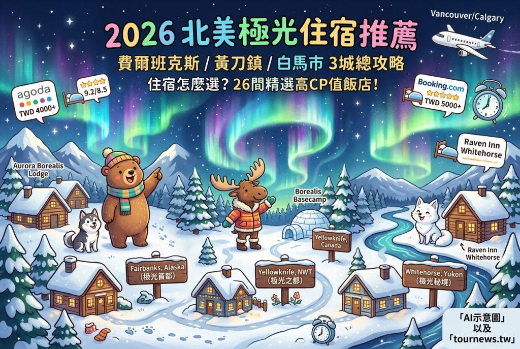 【2026北美極光住宿推薦】費爾班克斯/黃刀鎮/白馬市3城總攻略+溫哥華卡加利中轉 @去旅行新聞網