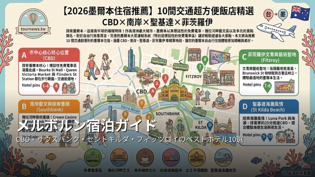 メルボルン宿泊ガイド | CBD・サウスバンク・セントキルダ・フィッツロイのベストホテル10選 @Tournews