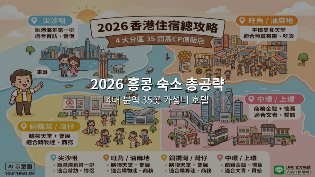2026 홍콩 숙소 총공략｜4대 분역 35곳 가성비 호텔, 자유여행 숙박 한번에 정리 @Tournews