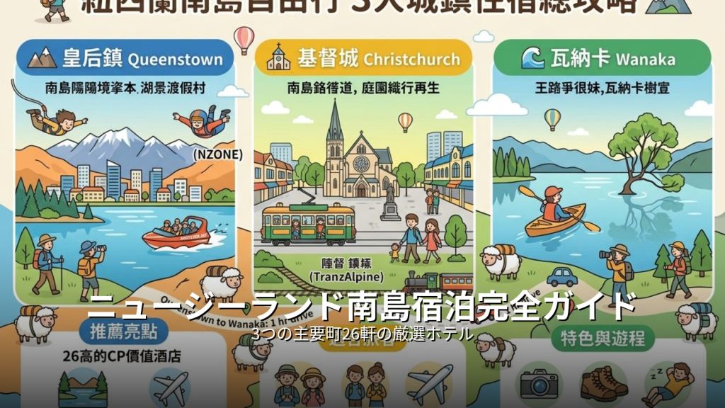 ニュージーランド南島宿泊完全ガイド｜3つの主要町26軒の厳選ホテル @Tournews