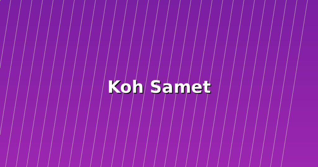 Koh Samet Accommodation Guide | 10 Best Beachfront Hotels @Tournews