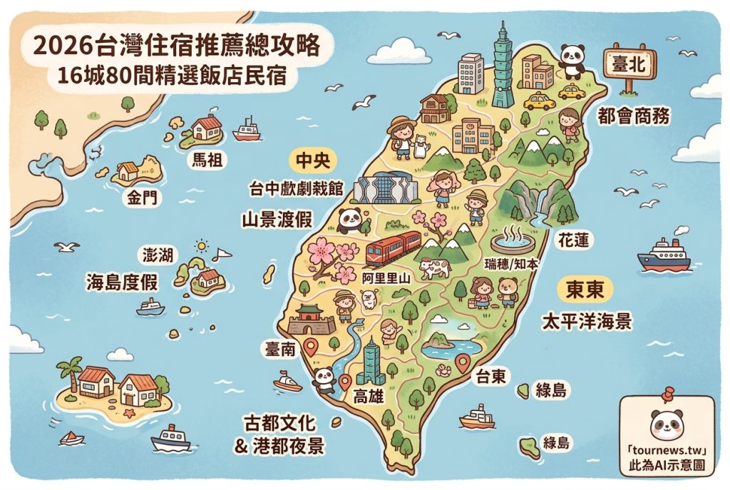 2026台灣住宿推薦總攻略|16城80間精選飯店民宿,台北到離島完整指南 @去旅行新聞網