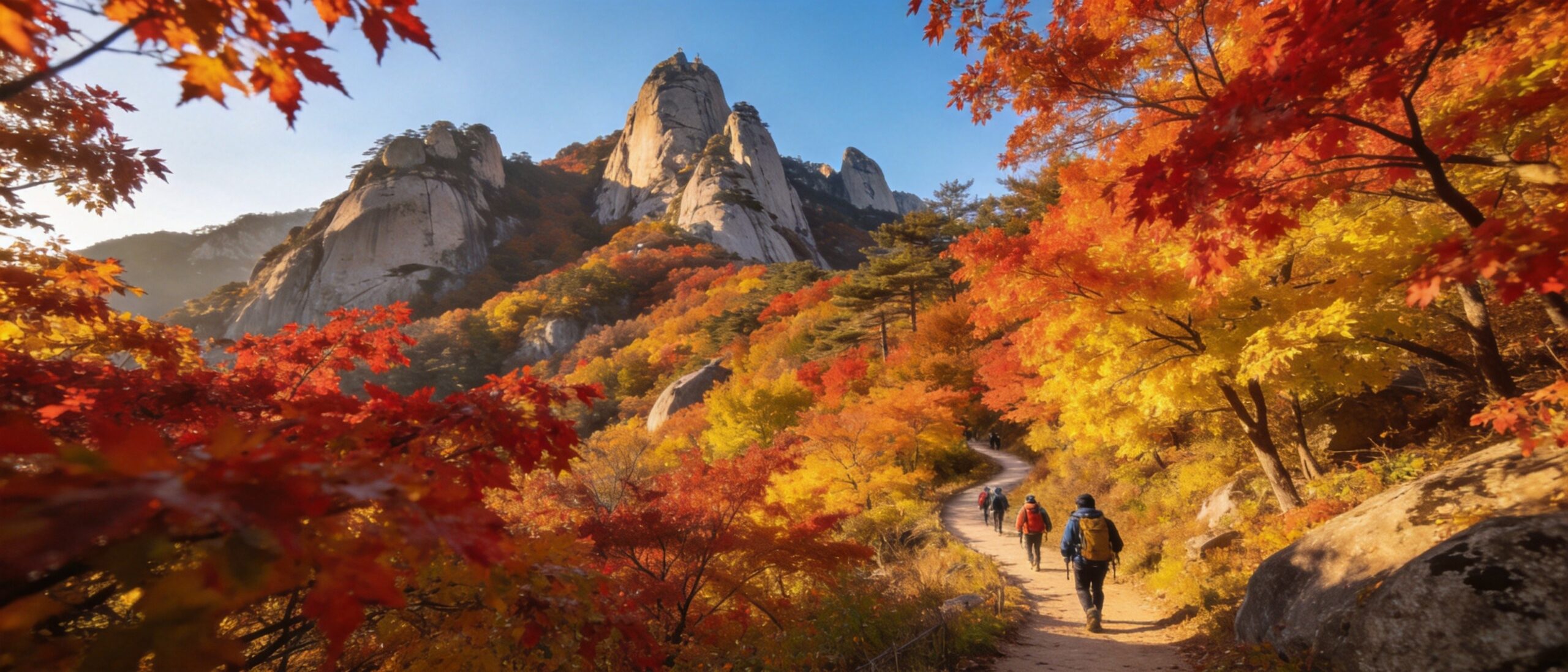北漢山秋天登山賞楓