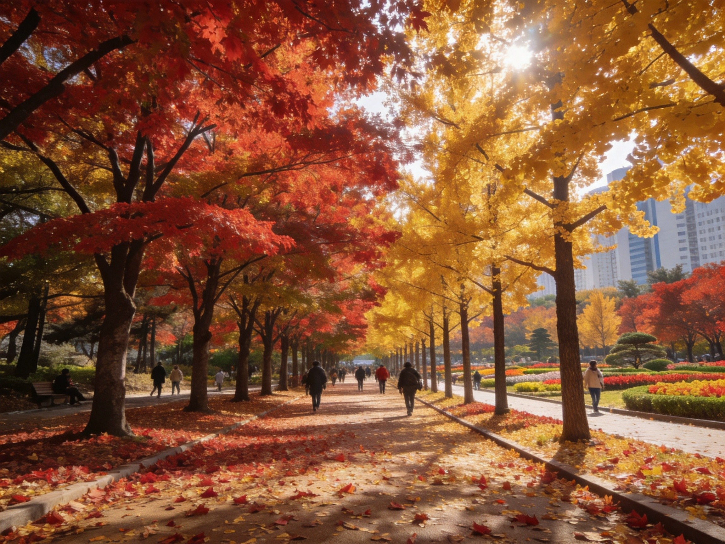 釜山市民公園秋色