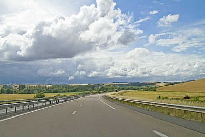 法國高速公路鄉村自駕風景