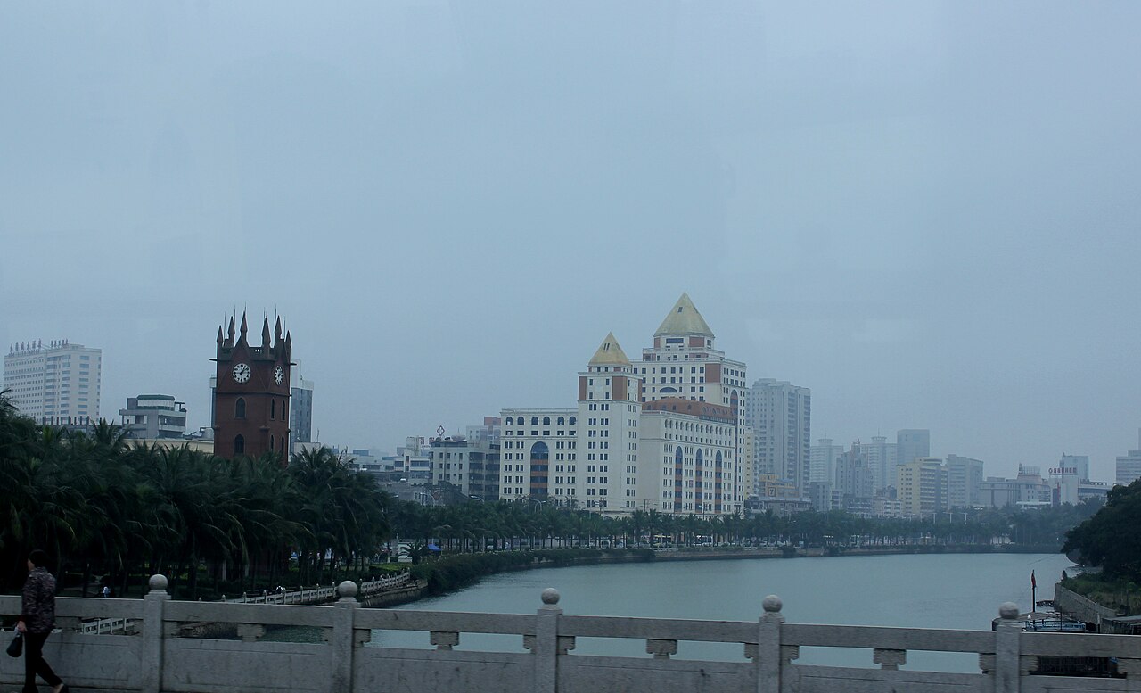 海口 - Haidian River and Clock tower in Haikou