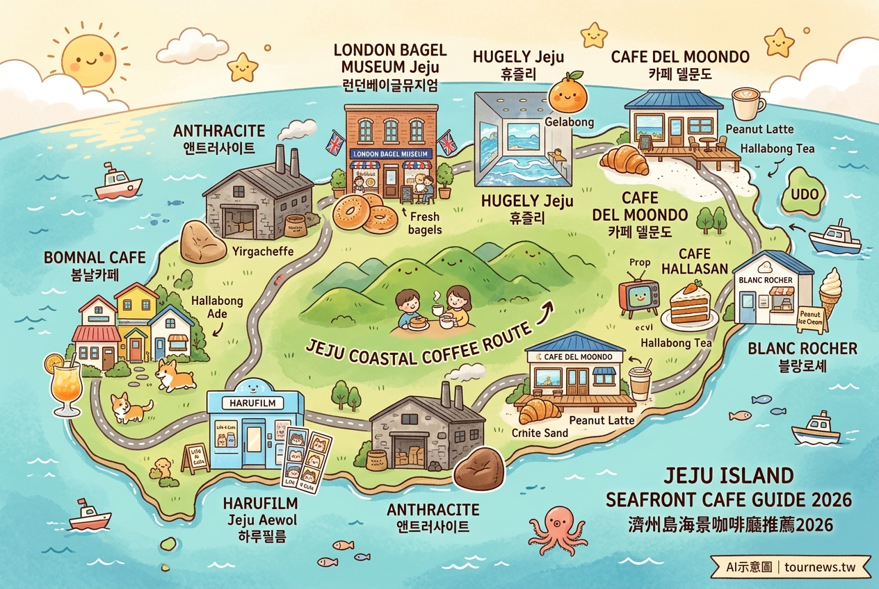 濟州島海景咖啡廳推薦2026｜8間必訪海邊咖啡店清單 @Tournews