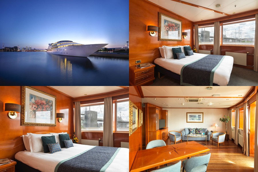 Sunborn London Yacht Hotel room composite image