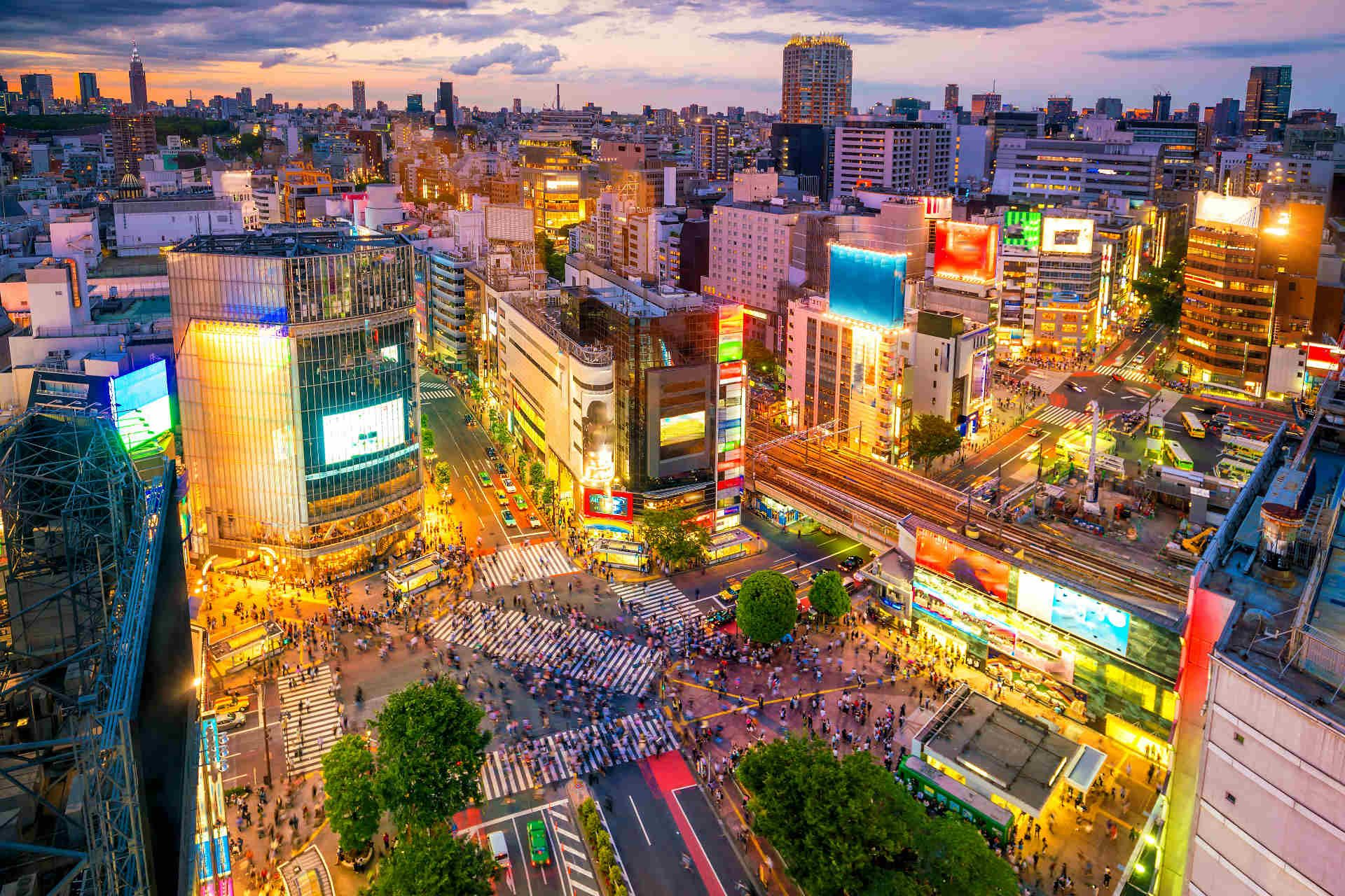 東京澀谷夜景