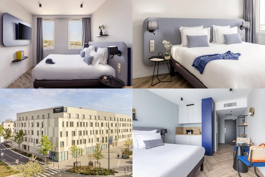Appart'City Collection Paris Roissy CDG room composite image