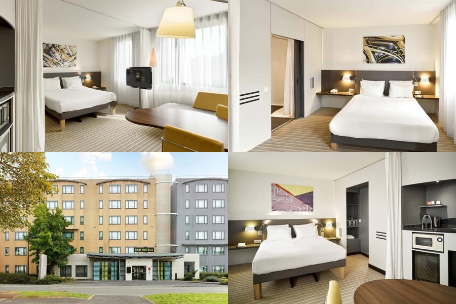 B&B HOTEL Paris Grand Roissy CDG 4 etoiles room composite image