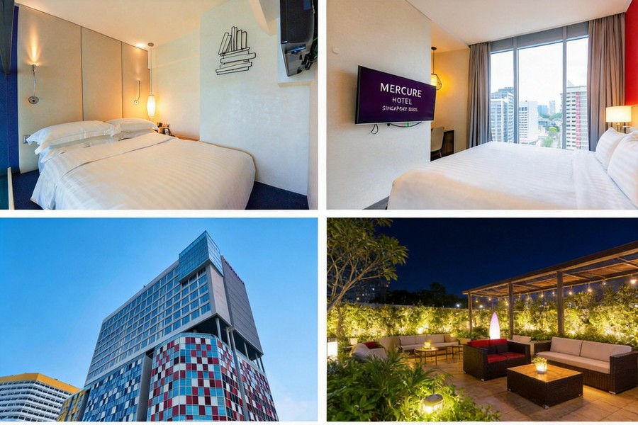 Mercure Singapore Bugis room composite image