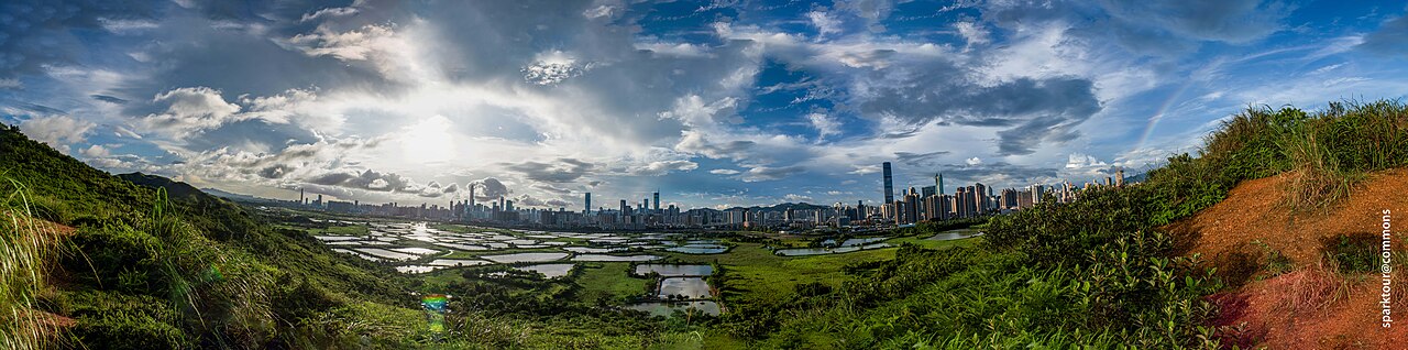 深圳 - Skyline of Shenzhen from Hong Kong