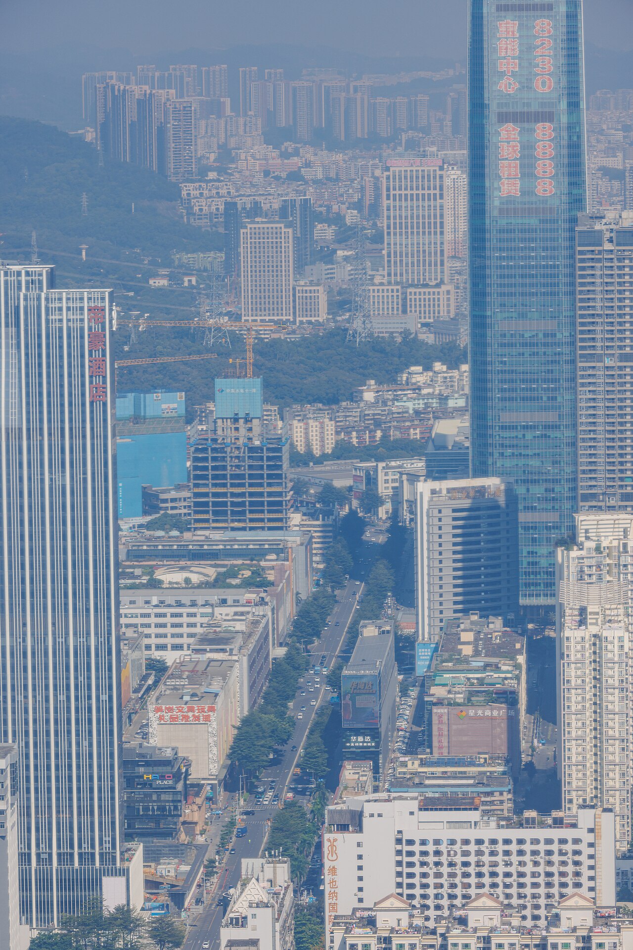 深圳 - TOP OF THE DIWANG BUILDING SEE SHENZHEN SKYLINE
