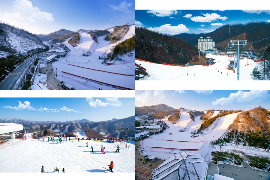 伊利希安江村滑雪場全景