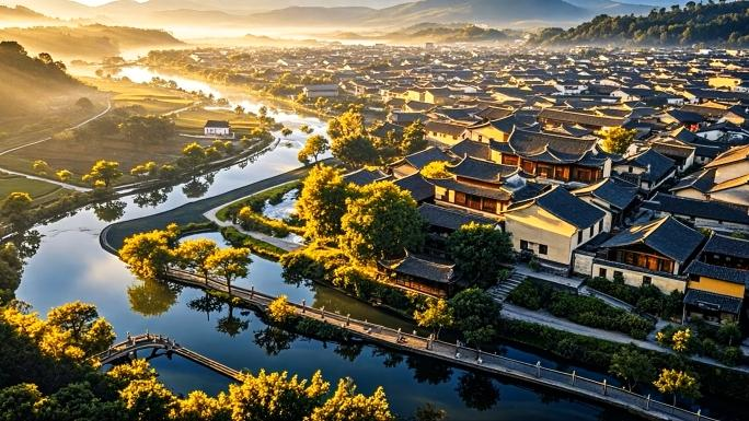 騰衝和順古鎮航拍全景