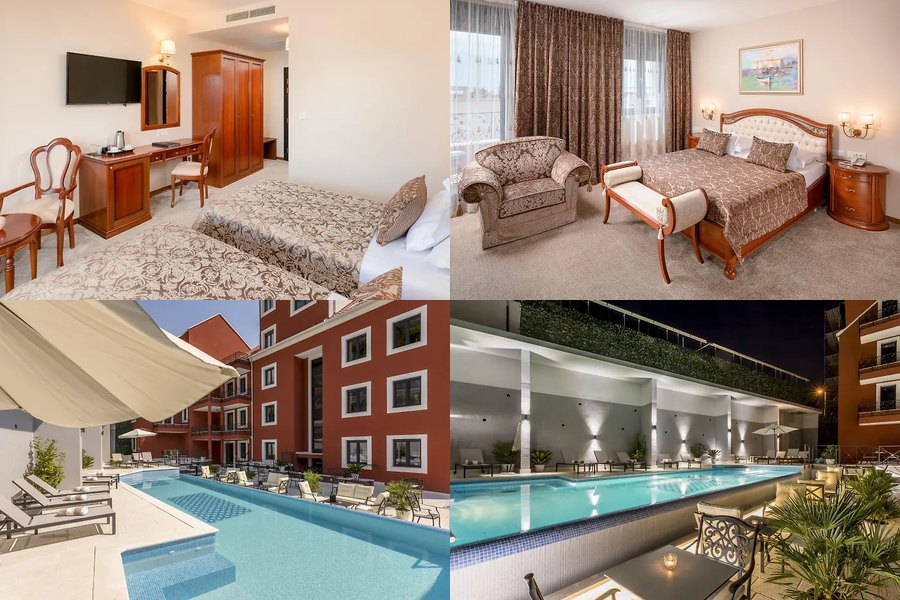 Hotel Cvita Split 紅樓泳池海景客房