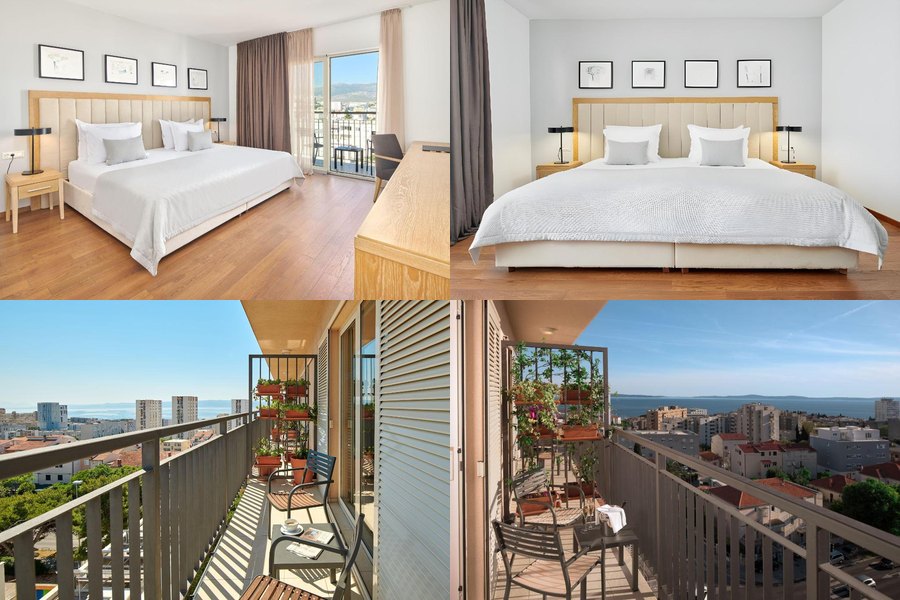 Dioklecijan Hotel Split 海景客房陽台